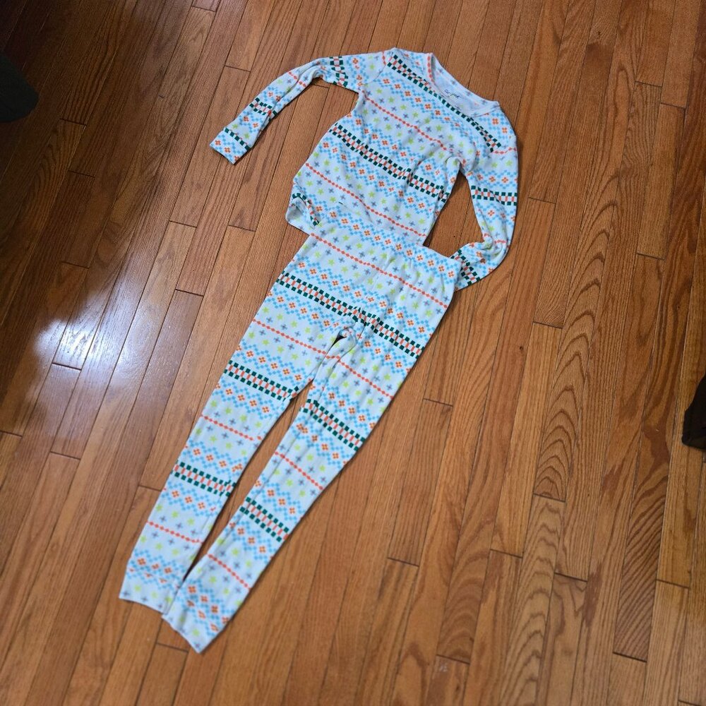 Long sleeve micro fleece pajama set - size 10